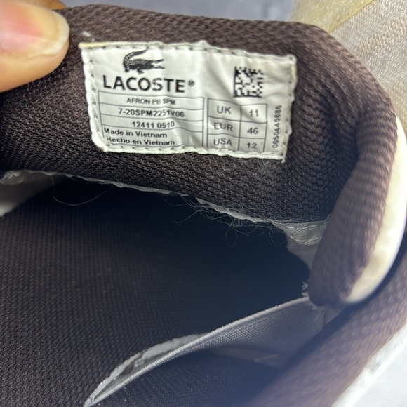 🔥🔥🔥Lacoste Leather Low Trainer Loafers Size: 12🔥🔥🔥 - Picture 10 of 10